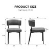 MAYEERTY Set of 4 Upholstered Modern Dining Chairs Curved Back Sturdy Metal Frame - 3 of 4
