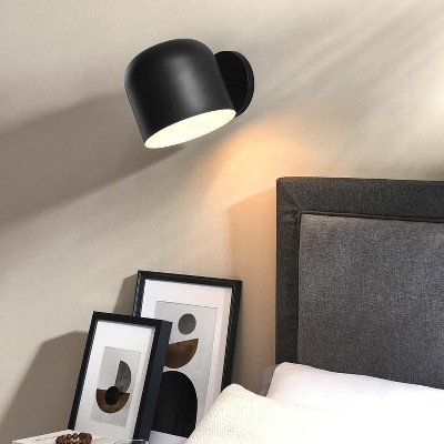 Black Modern Dome Shade Wall Sconce