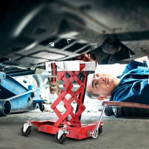 Transmission Jack, 450 Lbs Capacity Low Profile Transmission Jack, Heavy Duty Floor Jack Lift High Lift from 7 to 23 inches, for Vehicle Maintenance - 1 of 4