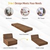 Costway Tri-fold Fold Down Chair Flip Out Lounger Convertible Sleeper Bed  Couch Dorm Brown : Target