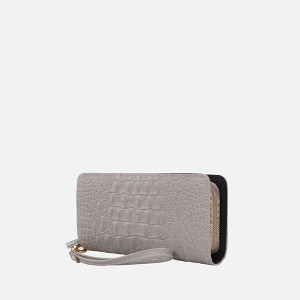 MKF Collection Eve Genuine Leather Crocodile-embossed Women’s Wristlet Wallet by Mia K - 1 of 3