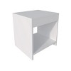 GlasFlength Nightstands Modern Nightstand Bedroom Nightstand Elegant Bedside Table with Drawer for Living Room, White, 15.7"*13.9"*16.5" - 4 of 4