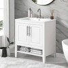 NicBex 30" Bathroom Storage Cabinet with Sink, Morden Bathroom Vanity, 2 Spacious Cabinet Doors, 2 Two-Tier Drawers, 1 Open Shelf for Bathroom - 4 of 4