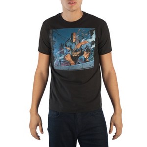 Mens Deathstroke Comic Book Villain Black Short Sleeve Shirt - 1 of 2