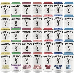 Owen’s Craft Mixers, | Vodka Mixer Packs | Rio Red Grapefruit, Ginger Beer, American Tonic, Club Soda, Classic Lemonade, Transfusion Mix & Sparkling Cranberry | Vegan & Gluten-Free Soda Mocktail and Cocktail Mixer - 1 of 1