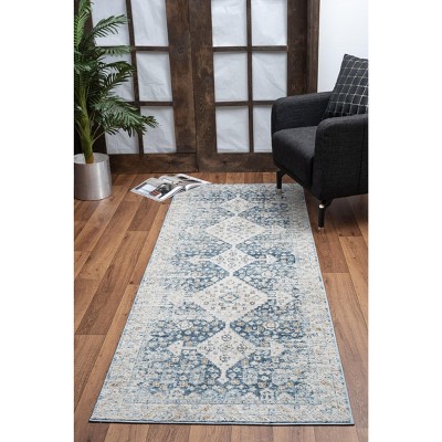 Blue 2 ft. x 3 ft. Area Rug ¨C Soft Durable Polyester Accent Rug for Living Room, Bedroom, or Entryway - Nertpow