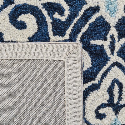 Artisanal Light Blue Wool Runner Rug - Hand-Tufted, Reversible 2'3" x 8'