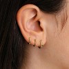 Inerney Gold Huggie Hoop Earrings Set for Women, Dainty Small Sterling Silver Earring Stacks Hypoallergenic Jewelry for Multiple Piercings - 3 of 4