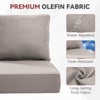 Buenhomino 6-inch Outdoor Cushion Set, 24"x24" Replacement Water Resistant Zippered Cushion for Chairs，8 Colors - 4 of 4