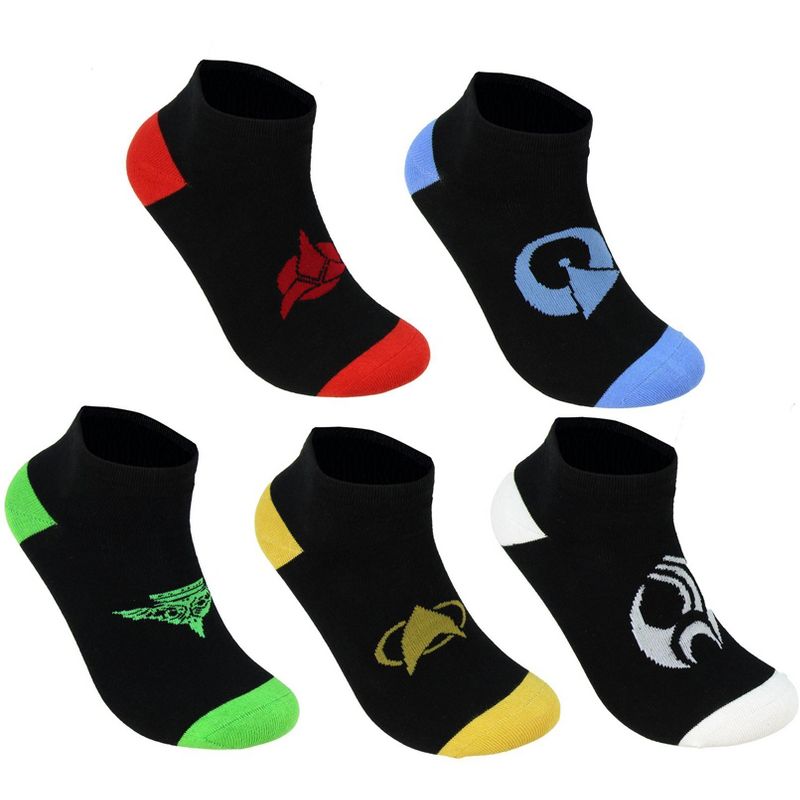 Star Trek Next Generation Races Multi Pack Mens No Show Socks 5 Pack Multicoloured, 1 of 8