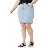 Women's Classic 5-Pocket Denim Skirt - Available in Plus Size Light Wash - 4 of 4