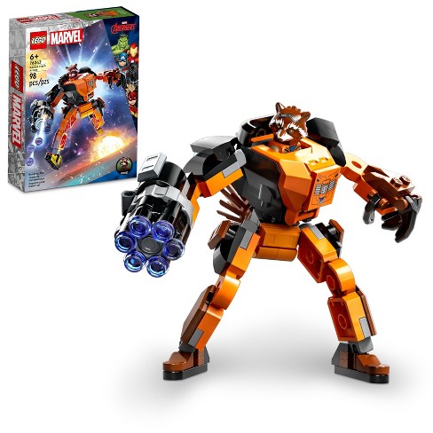 huren dichters Smerig Lego Marvel Rocket Mech Armour Superhero Action Figure 76243 : Target