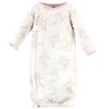 Touched by Nature Baby Girl Organic Cotton Zipper Long-Sleeve Gowns 3pk, Bird Side Zipper - 4 of 4