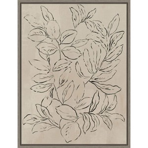 Amanti Art Outlined Leaves II by Asia Jensen Canvas Wall Art Print Framed 23 x 30-in. - 1 of 4