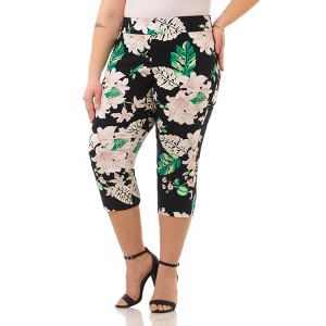 Rekucci Curvy Woman  Classic Pull-On Stretchy Straight Leg Capri - 1 of 4