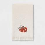 Harvest Embroidered Pumpkin Hand Towel Cream - Threshold™
