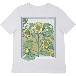 Sunflower Frame Crew Neck Short Sleeve Women's White Perfect Tee - 1 of 3