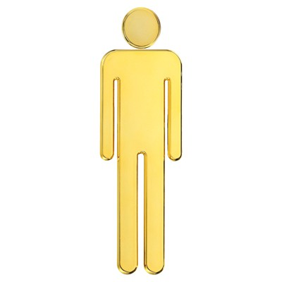 Unique Bargains Self-Adhesive Decor Office Business Men Restroom Sign