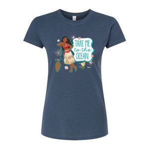 Women's - Disney - Take Me To The Ocean Fitted Graphic T-Shirt - 1 of 3