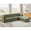 VANOMi Chenille Sectional Sofa with Ottoman - 3 of 4