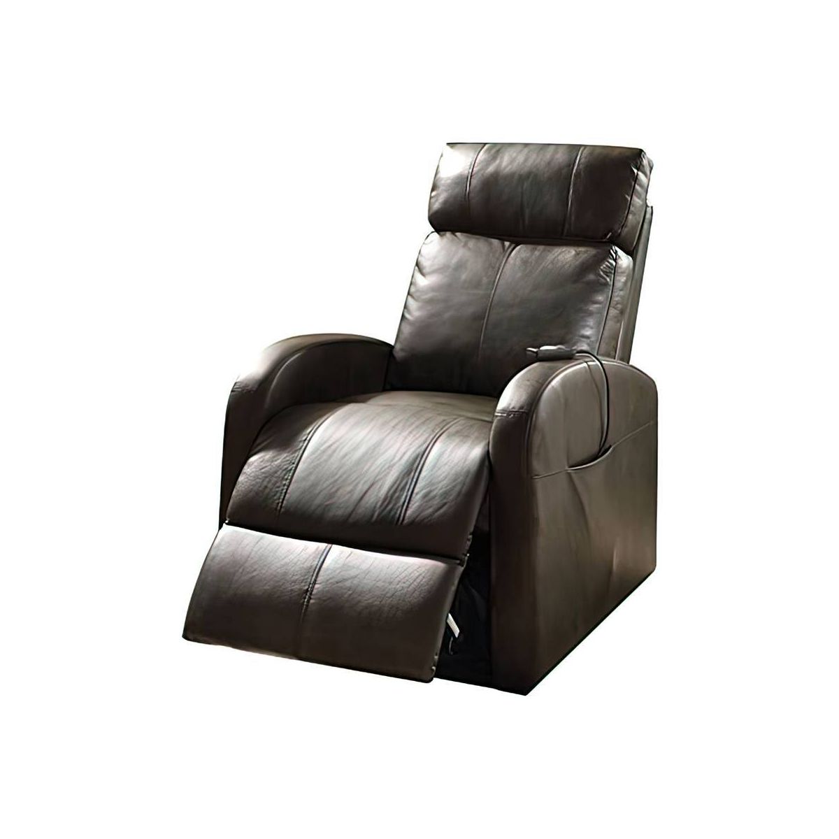 42" Ricardo PU Power Lift Recliner Brown - Acme Furniture: Easy-Operate, Kneading Massage, Comfort Style