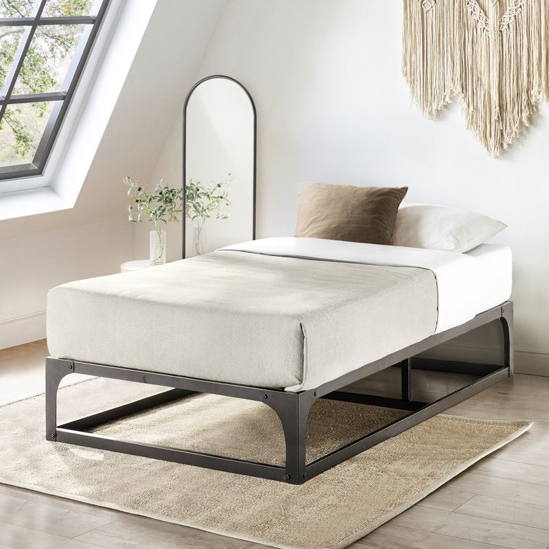 12" Metal Hinged Corner Platform Bed Frame - Mellow, 1 of 10