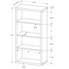 Bookshelf, Bookcase, Etagere, 5 Tier, 48"h, Office, Bedroom, Brown Laminate, Contemporary, Modern - 3 of 4