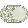 Spode Christmas Tree Holly Dinner Plates, Set of 4 - 10 Inch Stoneware with White Center & Holly Accents - Microwave, Dishwasher & Freezer Safe - 3 of 4