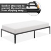 Twin Size Bed Frame Without Headboard, Metal Platform Bed Frame with 12.6" Under Bed Storage, Metal Slats Support, No Box Spring Needed - 4 of 4