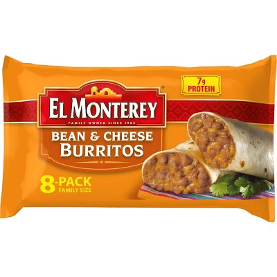 El Monterey Family Pack Bean & Cheese Frozen Burritos - 32oz/8ct