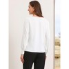 INSPIRE CHIC Women's Cowl Neck Long Lantern Sleeve Soft Fabric Solid Color Blouses - 3 of 4