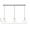 Toltec Lighting Any 3 - Light Chandelier in  Brushed Nickel with 7" Italian Ice Shade - 2 of 2