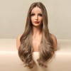 Jessie's Wig 26 Inch Long Wavy Wig For Party Synthetic Wig Dark Brown 1 Pc/Pack - 4 of 4