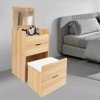 YIYIBYUS Vanity Desk with Makeup Stool, Makeup Vanity Table, Pink - 2 of 4