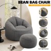 Aukfa Bean Bag Chair, Ultra-Soft Microfiber, Ergonomic Lounge Chair for Adults/Kids Or Living Room, Bedroom/Brown/Blue/Gray/White/Pink/Yellow - 3 of 4