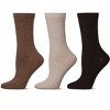 Memoi Women's 6 Pair Pack Basic Rib/Flat Knit/Cable Crew Socks - 2 of 4