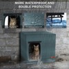 JOEJOY Waterproof Outdoor Cat House with Heating Pad, Sturdy & Safe Pet Shelter for Cats, Easy to Carry Heated Cat House for Outdoor Use - 4 of 4