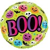 LoonBalloon 21" Halloween Boo Foil Balloon with 4 Latex Balloons – Spooky Party Decoration Set - 2 of 4