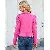 Women Summer Open Front Long Sleeve Ruffle Cropped Chiffon Capes Bolero Shrug Cardigan - 4 of 4