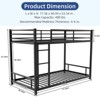 SeaCamel Heavy Duty Twin Over Full Metal Bunk Bed - Removable Stairs, 12" Under-Bed Storage, White for Teens & Adults - 3 of 4