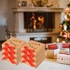 10 Pcs Christmas Gift Boxes with Bows, Kraft Paper Treat Candy Boxes for Xmas Tree Party Favors - 3 of 4