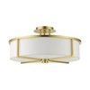 Livex Lighting Wesley 4 - Light Semi-Flush Mount in  Satin Brass - 3 of 4