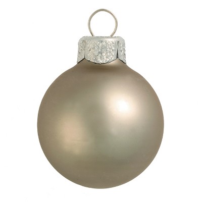 Northlight 40ct Matte Glass Ball Christmas Ornament Set 1.25" - Pewter Gray