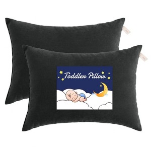 Down Alternative Toddler Pillows, Machine Washable Soft Travel Small Pillows - NTBAY - 1 of 4