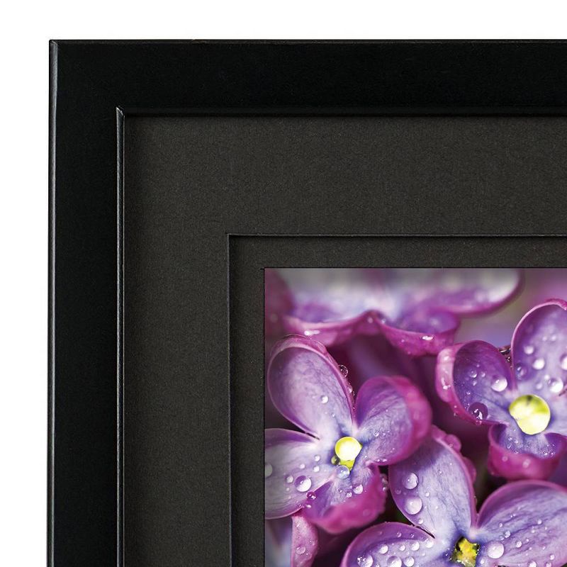 Gallery Solutions 11&#34;x14&#34; Black Wood Wall Frame with Double Black Mat 8&#34;x10&#34; Image, 4 of 6