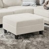Classic Upholstered Ottoman with Cushioned Top,Velvet Ottoman,Ottoman Bench,Comfortable Living Room Furniture-Maison Boucle - 2 of 4