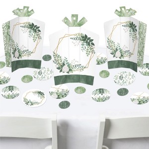 Big Dot of Happiness Boho Botanical - Greenery Party Decor and Confetti - Terrific Table Centerpiece Kit - Set of 30 - 1 of 4