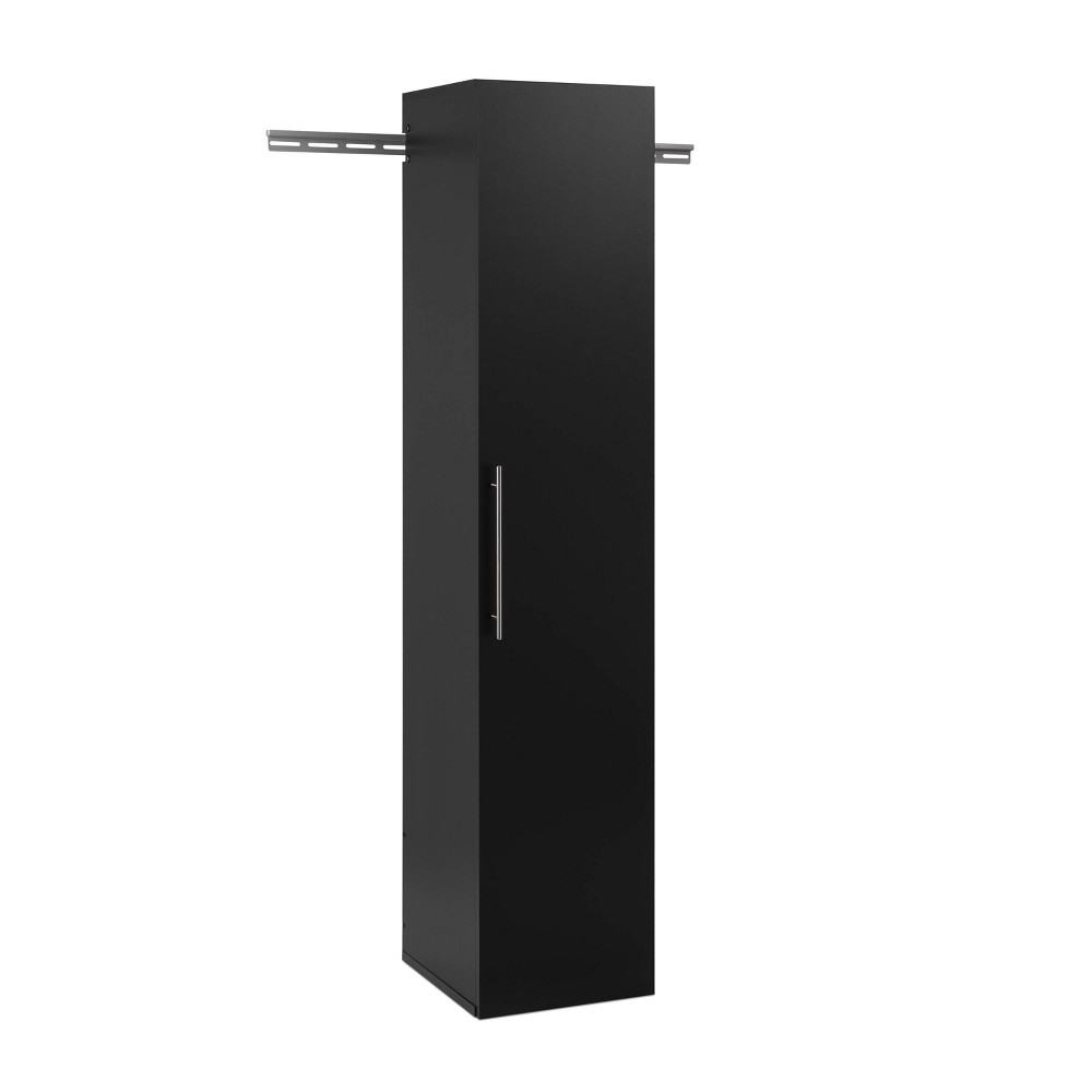 Photos - Wardrobe Hangups 15" Narrow Storage Cabinet Black - Prepac