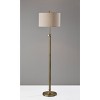 Barton Floor Lamp Antique Brass - Adesso: Modern Adjustable Height, Metal Body, Polyester Shade - image 3 of 4