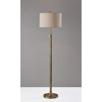 Barton Floor Lamp Antique Brass - Adesso